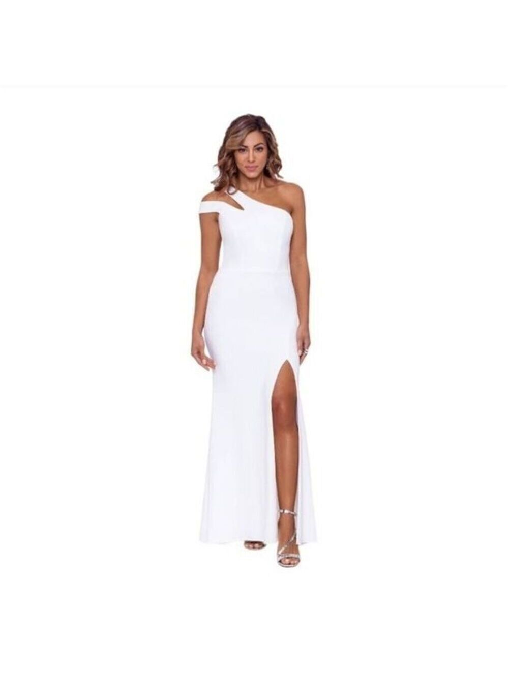 Nwot XSCAPE Long One Shoulder Strap Dress Sz6